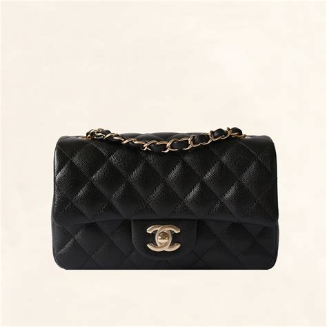 chanel caviar skin mini rectangle flap bag|Flap Bags .